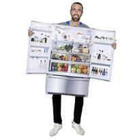 Šaldytuvo kostiumas Juokingas šaldytuvo Cosplay apranga suaugusiems Karnavalo persirengimo kostiumas Helovino vaidmenų žaidimo vakarėlio rekvizitas sidabras
