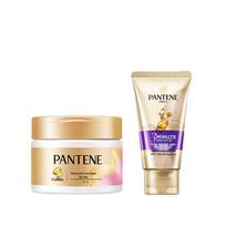 Pantene plaukų kaukės ir kondicionieriaus rinkinys dažytiems ir cheminio sušukavimo pažeistiems plaukams