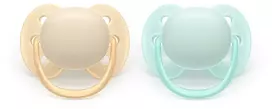PHILIPS Avent Ultra Soft Neutral Baby Pacifiers 0-6m, 2-pack