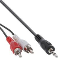 InLine Audio cable 2x RCA male / 3.5mm stereo male, 0.5m