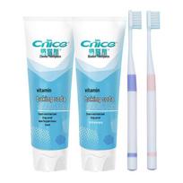 Nice Baking Soda Toothpaste Twin Pack with Toothbrushes