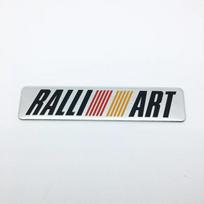 3D aliuminio lipdukai raidės RALLIART logotipas Automobilio emblema Ženklelis Lipdukai Aksesuarai ancer asx outlander pajero galant Mitsubishi sidabras
