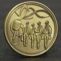 Britų roko grupė, „Beatles“ dainininko proginė moneta, antikvarinė bronza, „Beatles“, gitaristo moneta, Kalėdinė dovana, dovanėlės į kojinę antikvarinės žalvario spalvos