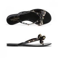Valentino Rockstud Juostelės T-string Šlepetės 6w2s0552 Pvs 0no 6W2S0552 PVS 0NO (37)