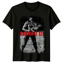 Rambo III (1988 m) Filmo plakato įkvėpti marškinėliai Retro veiksmo herojus Unisex L