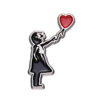 Banksy Emalio Smeigtukai Individualūs Juokingi Grafiti Sienos Riedlentės Punk Sagės Atlapo Ženkliukai Gėlių Metikas Papuošalai Dovana Meno Draugams