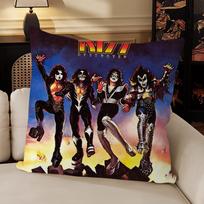 Rock Kiss Grupės Muzikos Pagalvės Užvalkalas Sofos Svetainės Miegamojo Galvūgalio Atlošo Pagalvėlė Kvadratinė Pagalvėlė Miego Metas 16x16Inch