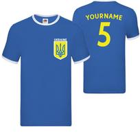Personalizuotas Ukrainos vyriškas marškinėlis Parama Ukrainai Ukrainietiškas futbolo marškinėlis #CH 2XL