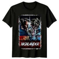 Highlanderis (1986 m) Filmo plakato įkvėpti marškinėliai Retro marškinėliai Unisex XL