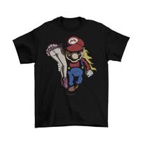 Nintendo Mario ir Peach Marškinėliai Unisex Medvilniniai Juokingi Dydžiai Suaugusiems Switch SMB Naujas 2XL