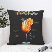Aperol Spritz Pagalvės užvalkalas Dekoratyvinė pagalvė Sofai Namams Dvigaliai Spaudiniai Kvadratinė Pagalvė Svetainės Dekoras Dekoras Pagalvės Užvalkalas Dovana 18x18Inch