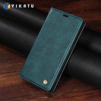 Verslo odinis dėklas Samsung Galaxy A26 A36 A56 A55 A35 A25 A54 A34 A33 A53 A73 A24 4G A23 A52 A72 5G dangtelis atlenkiamas coque For Galaxy A26 5G mėlyna
