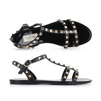 Valentino Rockstud Plokščiapadžiai Sandalai 6w2s0h38 Pvs 0no 6W2S0H38 PVS 0NO (37)