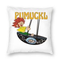 Meisteris Ederis ir jo Pumucklis Kvadratinė pagalvės užvalkalas Poliesteris Linas Aksomas Kūrybinis Užtrauktukas Dekoratyvinis Lovos pagalvės dėklas 12x12Inch