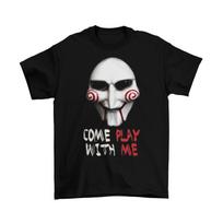 Saw I Want To Play A Game T-Shirt Unisex Adult Cotton Jigsaw Halloween Sizes New 3XL