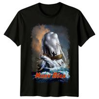 Moby Dick (1956 m) Filmo plakato įkvėpti marškinėliai Retro 80-ųjų T-shirt 2XL