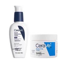 CeraVe Niacinamido atstatantis serumas ir keramidų kremas odos priežiūros rinkinys