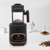 100g Elektrinė kavos pupelių stiklinė skrudintuvas, 110V Juodas kavos pupelių skrudintuvas 18*34cm asmeniniam ir šeimos naudojimui US juoda