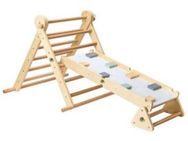 Medinės laipynės rinkinys Moni Toys 3in1 Montessori Pikler Triangle