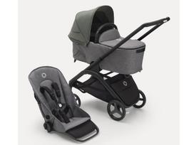 Universalus vežimėlio komplektas Bugaboo Dragonfly 2in1  Forest green /Grey Melange/ black frame