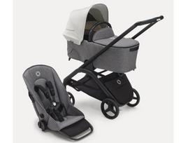 Universalus vežimėlio komplektas Bugaboo Dragonfly 2in1  Misty white/Grey Melange/ black frame