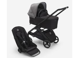 Universalus vežimėlio komplektas Bugaboo Dragonfly 2in1 Grey Melange/Midnight Black/Black frame