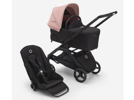 Universalus vežimėlio komplektas Bugaboo Dragonfly 2in1 Morning Pink/Midnight Black/Black frame