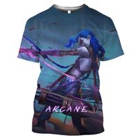 Arcane League Legends T-Shirt Anime 3D Print Men Women Fashion Oversized Fashionable Comfortable T-Shirt S