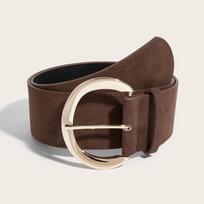 Prabangaus dizaino zomšos odos platus diržas Madingas verslo juosmens diržas Retro sagties juosmens diržas Dovana Gold Buckle Black Belt