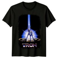 Tron (1982 m) Filmo plakato įkvėpti marškinėliai Retro Klasikinio filmo grafiniai marškinėliai Unisex 2XL