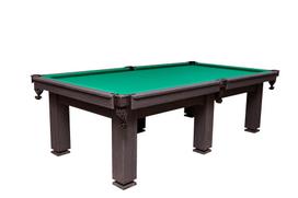 Rusiško biliardo stalas Fort 9' pėdų (285x160cm) žalias audinys, su komplektacija