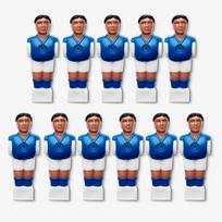 Stalo futbolo žaidėjas 16mm strypui, mėlynos/baltos sp. 11vnt komplektas