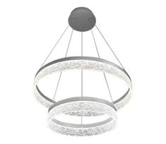 LED liustra ant troselio GALA LED/54W/230V, skersmuo 60 cm, sidabro spalvos