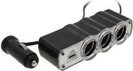 SKIRSTYTUVAS 3 LIZDŲ 12V USB 1A