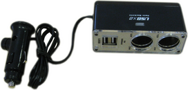 SKIRSTYTUVAS 2 LIZDŲ 2 USB JUNGTYS 1A