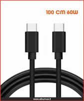 ĮKROVIMO LAIDAS TYPE-C SU TYPE-C 60W 3A 1M