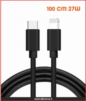 ĮKROVIMO LAIDAS TYPE-C SU LIGHTNING 27W 3A 1M