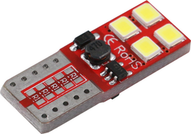 LEMPUTĖS W5W T10 LED 8SMD CANBUS 24V (2VNT)