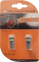 LEMPUTĖS W5W T10 LED 9SMD CANBUS 12-24V (2VNT)