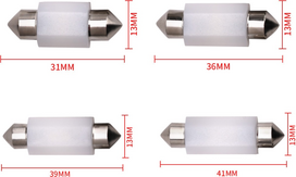 LEMPUTĖS C5W T11 LED 2SMD 39MM CANBUS 24V (2VNT)
