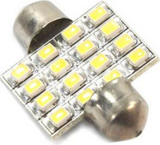 LEMPUTĖS C5W T11 LED 16SMD 31MM 12V (2VNT)
