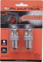 LEMPUTĖS P21W/R5W/R10W LED 24SMD CANBUS BA15S 12-24V (2VNT)