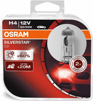 OSRAM LEMPUTĖS H4 60/55W 12V P43T FS1 SILVERSTAR