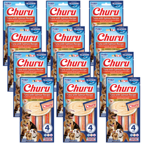 INABA Dog Churu (žuvies pagrindo) Tunas Lašiša 12x(4x14g)