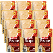 INABA Cat Ciao Bisque - vištienos ir jautienos skonio papildomas ėdalas katėms 12x40g