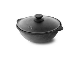 Ketaus uzbekų stiliaus katilas 3,5 l Ø280 mm su dangčiu (plokščiadugnis)