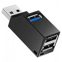 USB prievado skirstytuvas, šakotuvas, juodas, Juoda