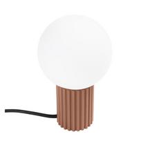 Šviesiai rudos spalvos stalinis šviestuvas (aukštis 19 cm) su stiklo gaubtu Orbital – Sollux