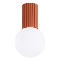 Oranžinės spalvos lubinis šviestuvas ø 12 cm su stiklo gaubtu Orbital – Sollux