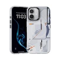 Benks Magnetic Mecha Series dėklas skirtas Apple iPhone 16 Plus baltos spalvos